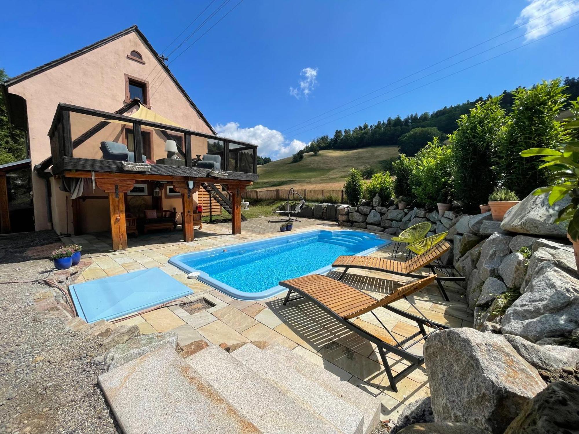 Ferienhaus Kappel Mit Pool Freiburg im Breisgau Exterior foto